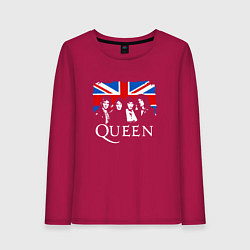Лонгслив хлопковый женский Queen UK, цвет: маджента