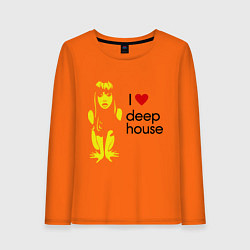 Женский лонгслив I love deep house