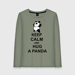 Женский лонгслив Keep Calm & Hug A Panda