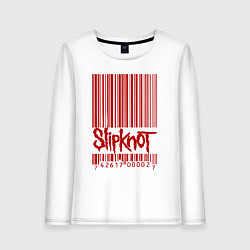 Лонгслив хлопковый женский Slipknot: barcode, цвет: белый