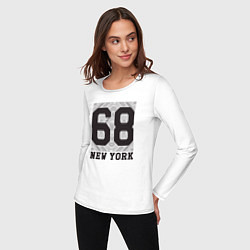Лонгслив хлопковый женский New York 68, цвет: белый — фото 2