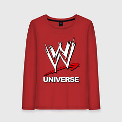 Лонгслив хлопковый женский WWE universe, цвет: красный