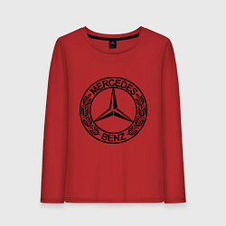 Лонгслив хлопковый женский Mercedes-Benz, цвет: красный