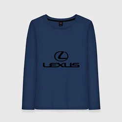 Лонгслив хлопковый женский Lexus logo, цвет: тёмно-синий