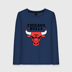 Лонгслив хлопковый женский Chicago Bulls, цвет: тёмно-синий