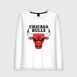 Лонгслив хлопковый женский Chicago Bulls, цвет: белый