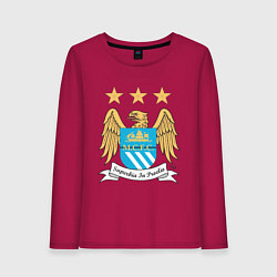 Лонгслив хлопковый женский Manchester City FC, цвет: маджента