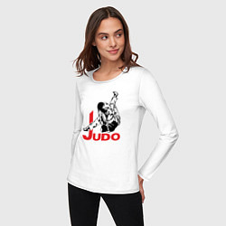 Лонгслив хлопковый женский Judo Master, цвет: белый — фото 2
