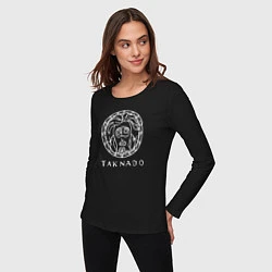 Лонгслив хлопковый женский Taknado Versace, цвет: черный — фото 2