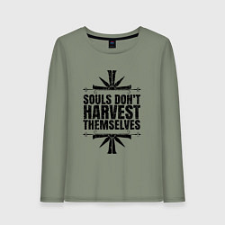 Лонгслив хлопковый женский Harvest Themselves, цвет: авокадо