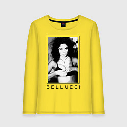 Лонгслив хлопковый женский Monica Bellucci: Black, цвет: желтый