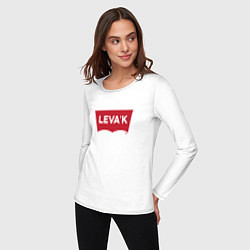 Лонгслив хлопковый женский Leva'k, цвет: белый — фото 2