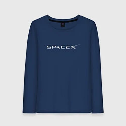 Лонгслив хлопковый женский SpaceX, цвет: тёмно-синий