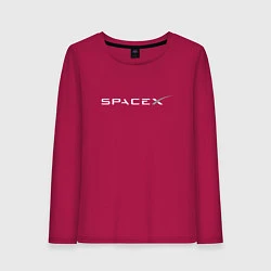 Лонгслив хлопковый женский SpaceX, цвет: маджента
