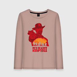 Лонгслив хлопковый женский Red Dead Redemption 2, цвет: пыльно-розовый