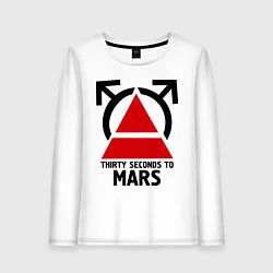 Лонгслив хлопковый женский Thirty Seconds To Mars, цвет: белый