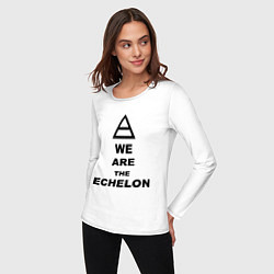 Лонгслив хлопковый женский We are the echelon, цвет: белый — фото 2