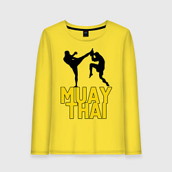 Лонгслив хлопковый женский Muay Thai, цвет: желтый