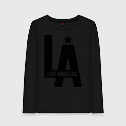 Лонгслив хлопковый женский Los Angeles Star, цвет: черный