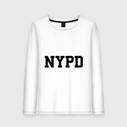 Лонгслив хлопковый женский NYPD, цвет: белый