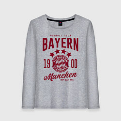 Лонгслив хлопковый женский Bayern Munchen 1900, цвет: меланж