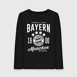 Лонгслив хлопковый женский Bayern Munchen 1900, цвет: черный