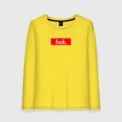 Лонгслив хлопковый женский Fuck Supreme, цвет: желтый