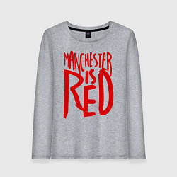 Лонгслив хлопковый женский Manchester is Red, цвет: меланж