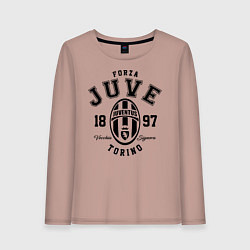 Лонгслив хлопковый женский Forza Juve 1897: Torino, цвет: пыльно-розовый
