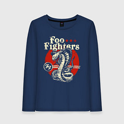 Лонгслив хлопковый женский Foo Fighters: FF Snake, цвет: тёмно-синий