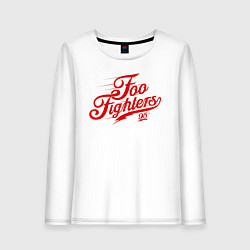 Лонгслив хлопковый женский Foo Fighters 95, цвет: белый