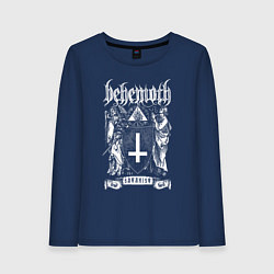 Лонгслив хлопковый женский Behemoth: Satanist, цвет: тёмно-синий