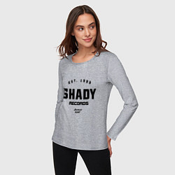 Лонгслив хлопковый женский Shady records, цвет: меланж — фото 2