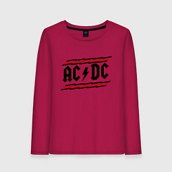 Лонгслив хлопковый женский AC/DC Voltage, цвет: маджента
