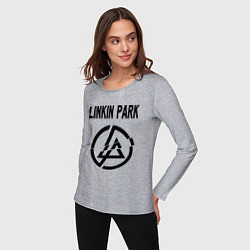 Лонгслив хлопковый женский Linkin Park, цвет: меланж — фото 2