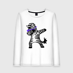 Лонгслив хлопковый женский Zebra DAB, цвет: белый