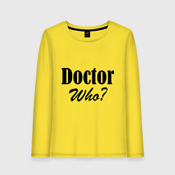 Лонгслив хлопковый женский Doctor Who?, цвет: желтый