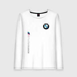 Лонгслив хлопковый женский BMW M PREFORMANCE, цвет: белый