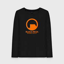 Лонгслив хлопковый женский Black Mesa: Research Facility, цвет: черный