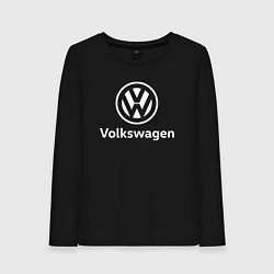 Лонгслив хлопковый женский VOLKSWAGEN, цвет: черный