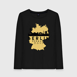 Лонгслив хлопковый женский Берлин - Германия, цвет: черный