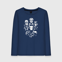 Лонгслив хлопковый женский JoJo, цвет: тёмно-синий