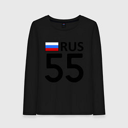 Лонгслив хлопковый женский RUS 55, цвет: черный