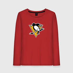 Лонгслив хлопковый женский Pittsburgh Penguins: Evgeni Malkin, цвет: красный