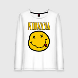 Лонгслив хлопковый женский NIRVANA, цвет: белый