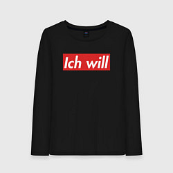 Лонгслив хлопковый женский Ich will, цвет: черный