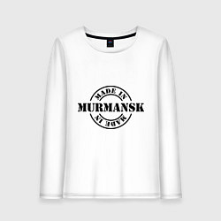 Лонгслив хлопковый женский Made in Murmansk (сделано в Мурманске), цвет: белый