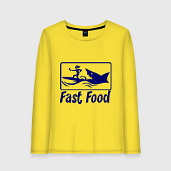 Женский лонгслив Shark fast food