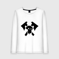 Лонгслив хлопковый женский Орки (Orks), цвет: белый