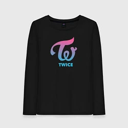 Лонгслив хлопковый женский Twice, цвет: черный